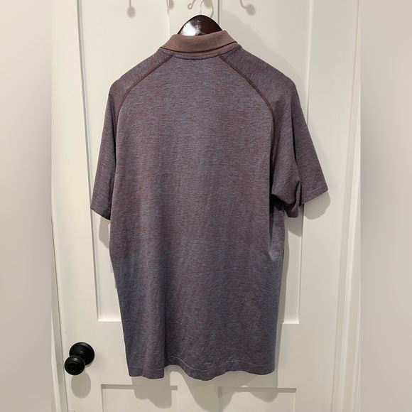Lululemon Metal Vent Tech Polo Shirt 2.0 Date Brown / Blue Nile- XL NWT - Picture 4 of 4